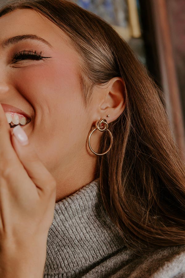 Forget Me Knot Drop Earrings