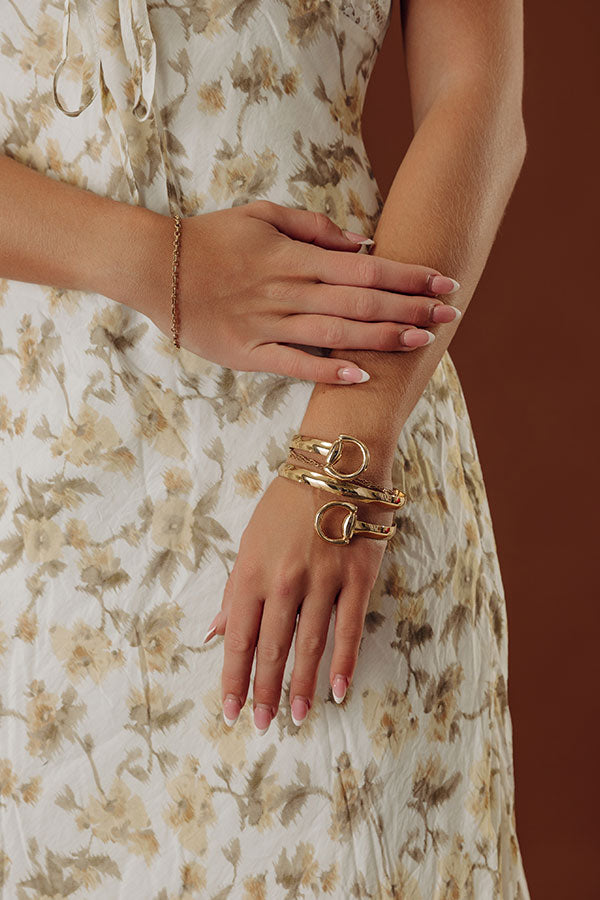 Feeling Giddy Horsebit Wrap Cuff Bracelet Image - 1