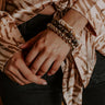 Caught Your Attention Stretch Bracelet Set in Brown Image - 1