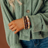 Caught Your Attention Stretch Bracelet Set in Brown Image - 1