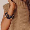 Make A Statement Stretch Bracelet Set in Navy Image - 1