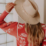 Fall Dreams Faux Suede Fedora in Oatmeal Image - 1