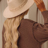 Fall Dreams Faux Suede Fedora in Oatmeal Image - 1
