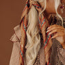 Boho Dreams Floral Satin Hair Scarf in Mocha Image - 1