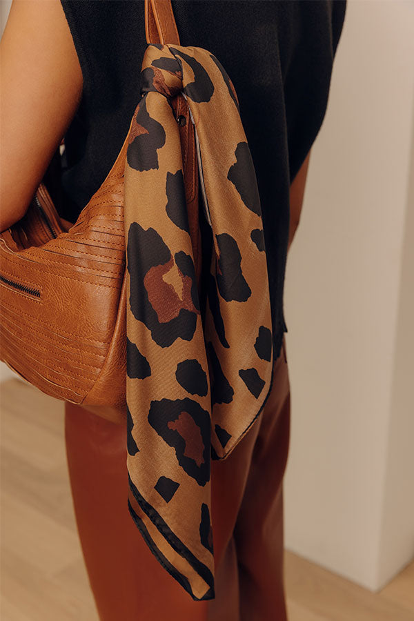 Lots To Love Leopard Satin Hair Scarf Image - 1