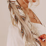 Boho Dreams Floral Satin Hair Scarf in Cream Image - 1