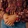 Make A Statement Stretch Bracelet Set in Wine Image - 1