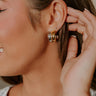 Happy Feelings 2-Tone Hoop Earrings Image - 1