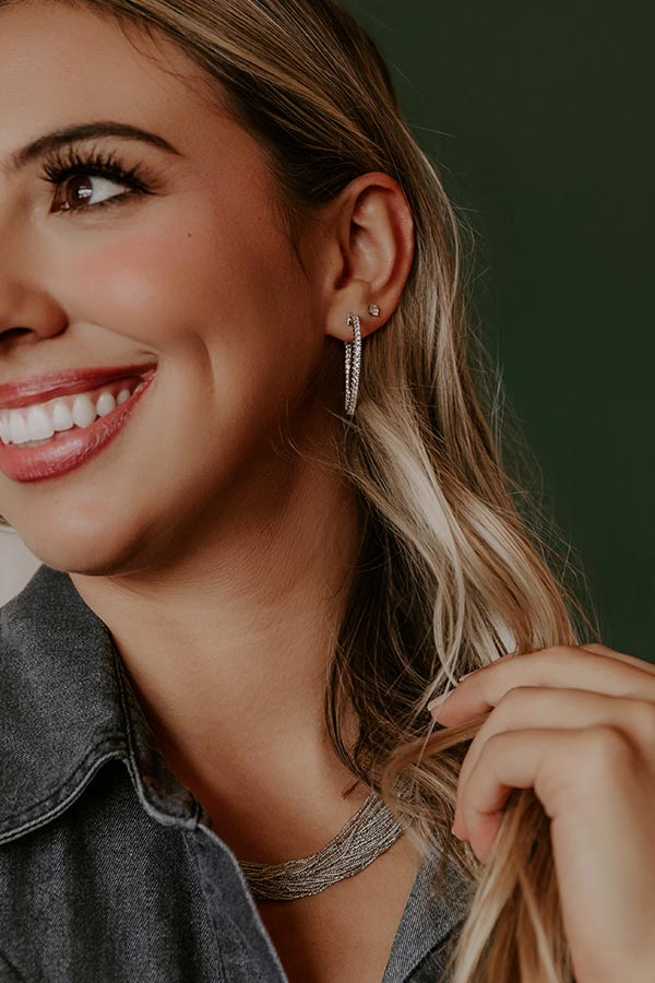 Sweet Sparkles Cubic Zirconia Hoop Earrings