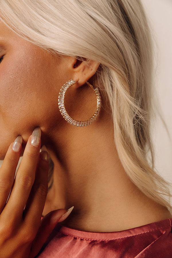 Sweet Sparkles Cubic Zirconia Hoop Earrings