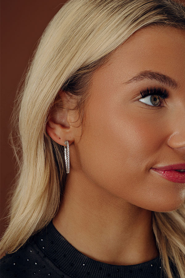 Sweet Sparkles Cubic Zirconia Hoop Earrings