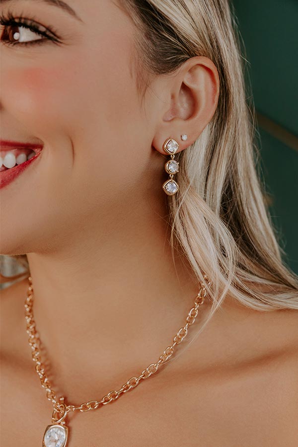 Wine And Dine Cubic Zirconia Drop Earrings