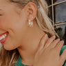 Garden Party Ready Cubic Zirconia Hoop Earrings Image - 1