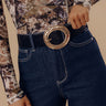 City Chic Faux Suede Belt in Black Image - 1