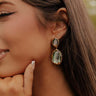 Shimmering Twilight Drop Earrings in Green Abalone Shell Image - 1