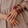 Vip Plans Bangle Bracelet Set in Wine Image - 1