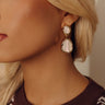 Shimmering Twilight Drop Earrings in Ivory Mother Of Pearl Image - 1