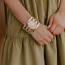 Cosmopolitan Chic Cuff Bracelet in Ivory Image - 1