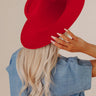 Brunch Babe Felt Fedora in Crimson Image - 1