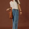 The Karlie Midrise Wide Leg Lace Trim Pants Image - 1