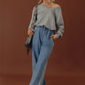 The Karlie Midrise Wide Leg Lace Trim Pants Image - 1
