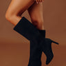 The Adriana Faux Suede Boot in Black Image - 1