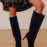 The Adriana Faux Suede Boot in Black Image - 1