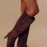 The Adriana Faux Suede Boot in Chestnut Image - 1