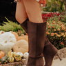 The Adriana Faux Suede Boot in Chestnut Image - 1