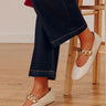 The Amelia Faux Leather Flats in Cream Image - 1
