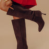 The Lexington Faux Suede Knee High Boot in Chestnut Image - 1
