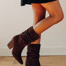 The Letty Faux Suede Slouch Boot in Chestnut Image - 1