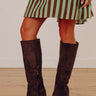 The Shiloh Faux Suede Knee High Boot in Chestnut Image - 1