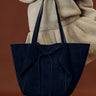 Soren Faux Suede Tote in Navy Image - 1