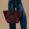 Soren Faux Suede Tote in Chestnut Image - 1