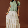 Frolic In France Tiered Midi Skirt Image - 1
