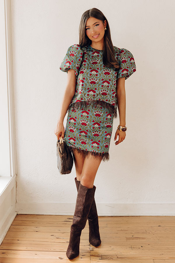 Garden Party Thrills Floral Satin Top