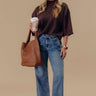 Bistro Views Knit Sweater Top in Chestnut Image - 1