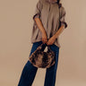 Chic Plans Satin Top in Mocha Image - 1