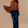 Shimmering Nights Ruffle Top in Cinnamon Image - 1