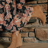Gold Digger Faux Suede Ankle Boot in Camel Image - 1
