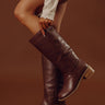 Darcy Faux Leather Tall Boot in Brown Image - 1