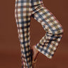 The Gracie High Waist Gingham Wide Leg Jeans in Sage Image - 1
