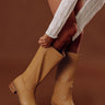 Darcy Faux Leather Tall Boot in Camel Image - 1