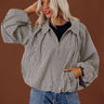 Checkered Charm Gingham Bomber Jacket Image - 1