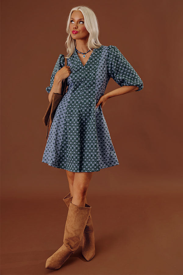 Picking Flowers Color Block Knit Mini Dress Image - 1