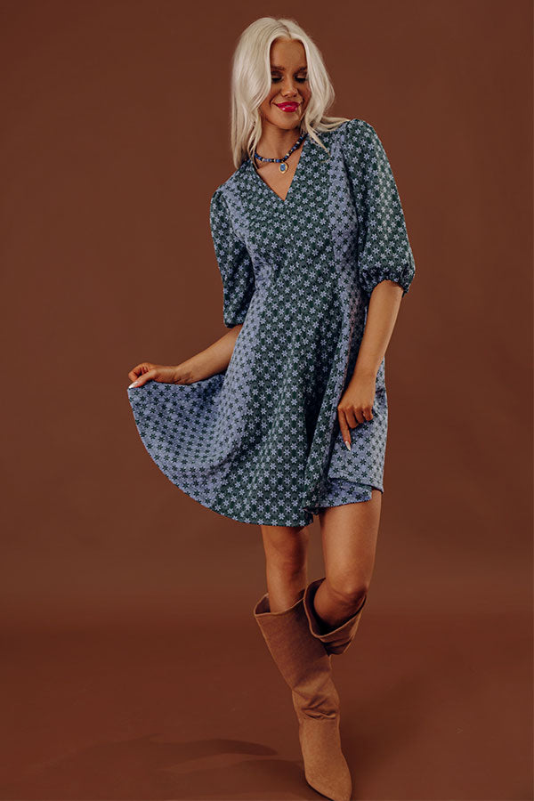 Picking Flowers Color Block Knit Mini Dress Image - 2