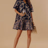 Vino Please Floral Jacquard Mini Dress Image - 1