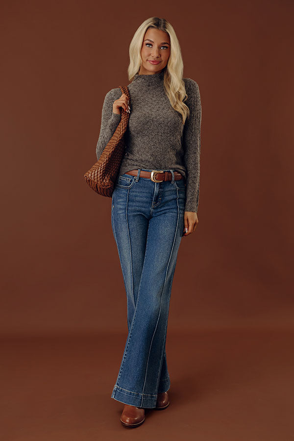 Hidden Jeans Happi Midrise Pintuck Flare Image - 1
