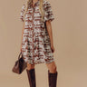 Sweet Glance Embroidered Button Down Mini Dress Image - 1